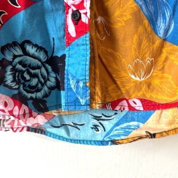 Vintage Frontier Series Floral Patchwork Long-Sleeve Shirt Button-Down Size M - Picture 6 of 9